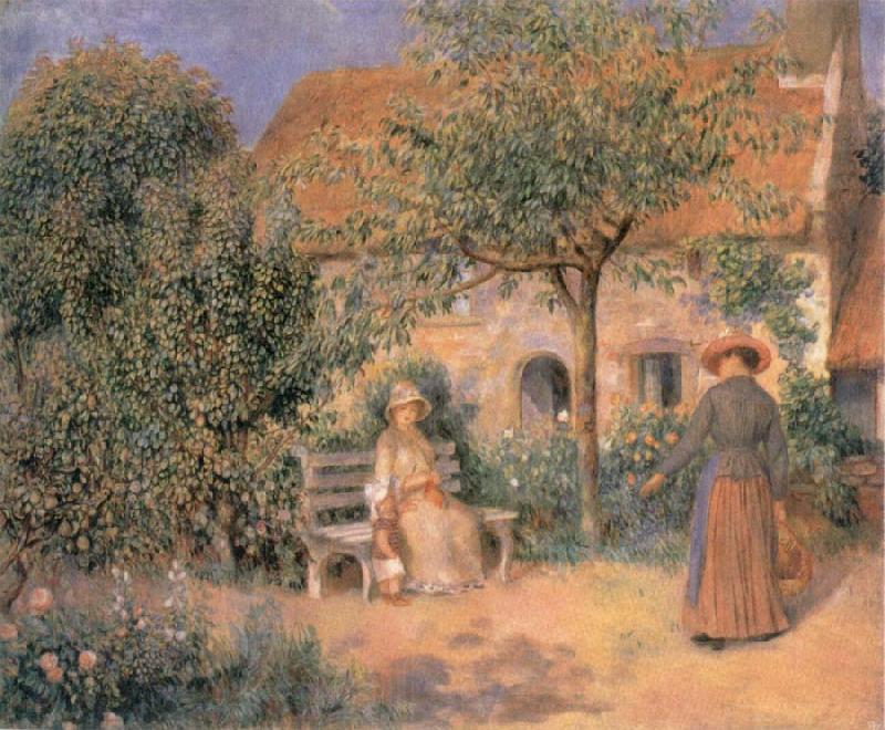 Pierre-Auguste Renoir Garden scene in Brittany Norge oil painting art